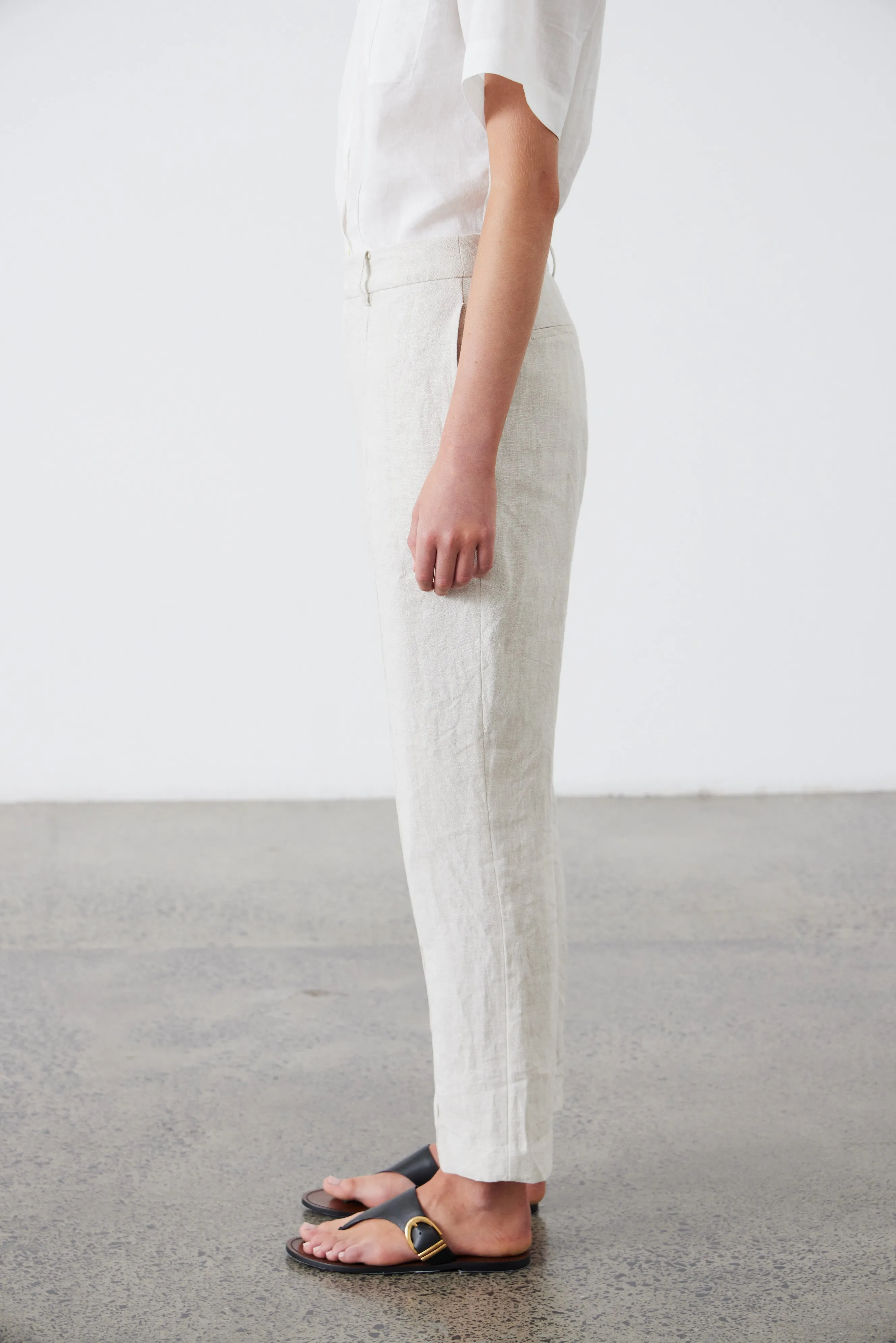 Ronda Linen Trouser - Natural