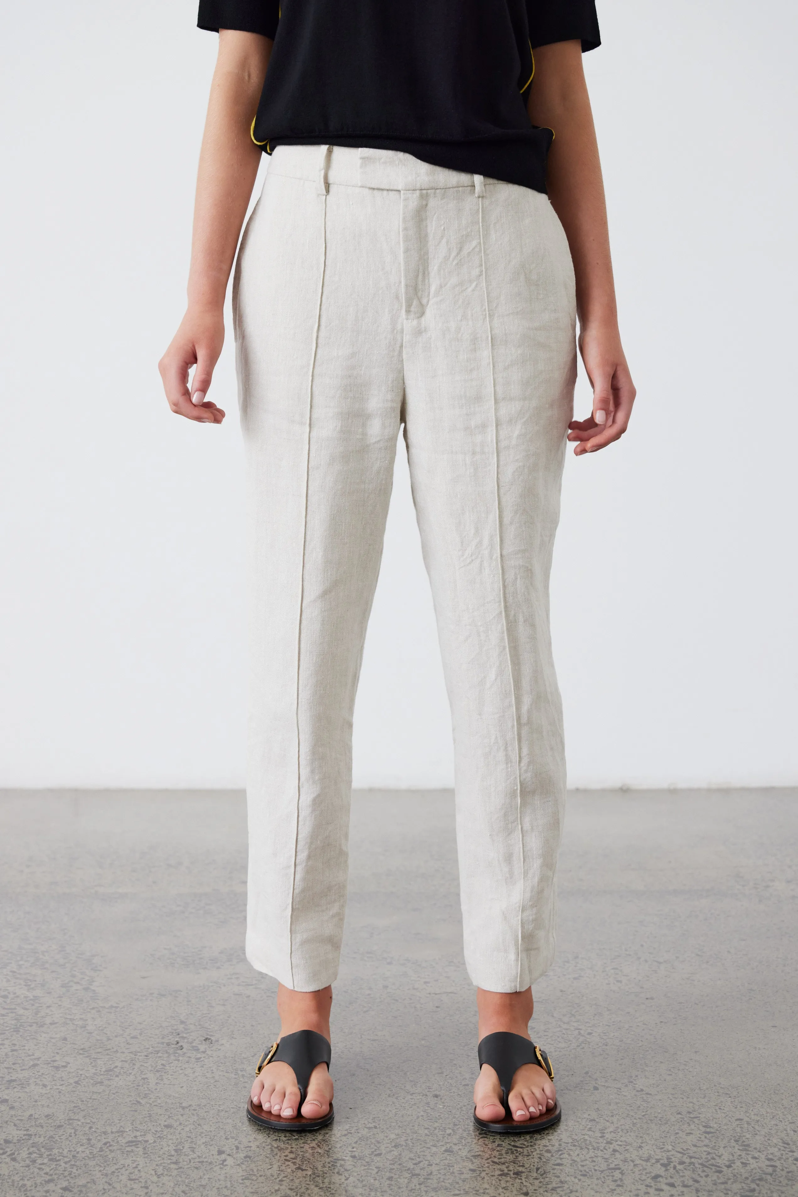 Ronda Linen Trouser - Natural