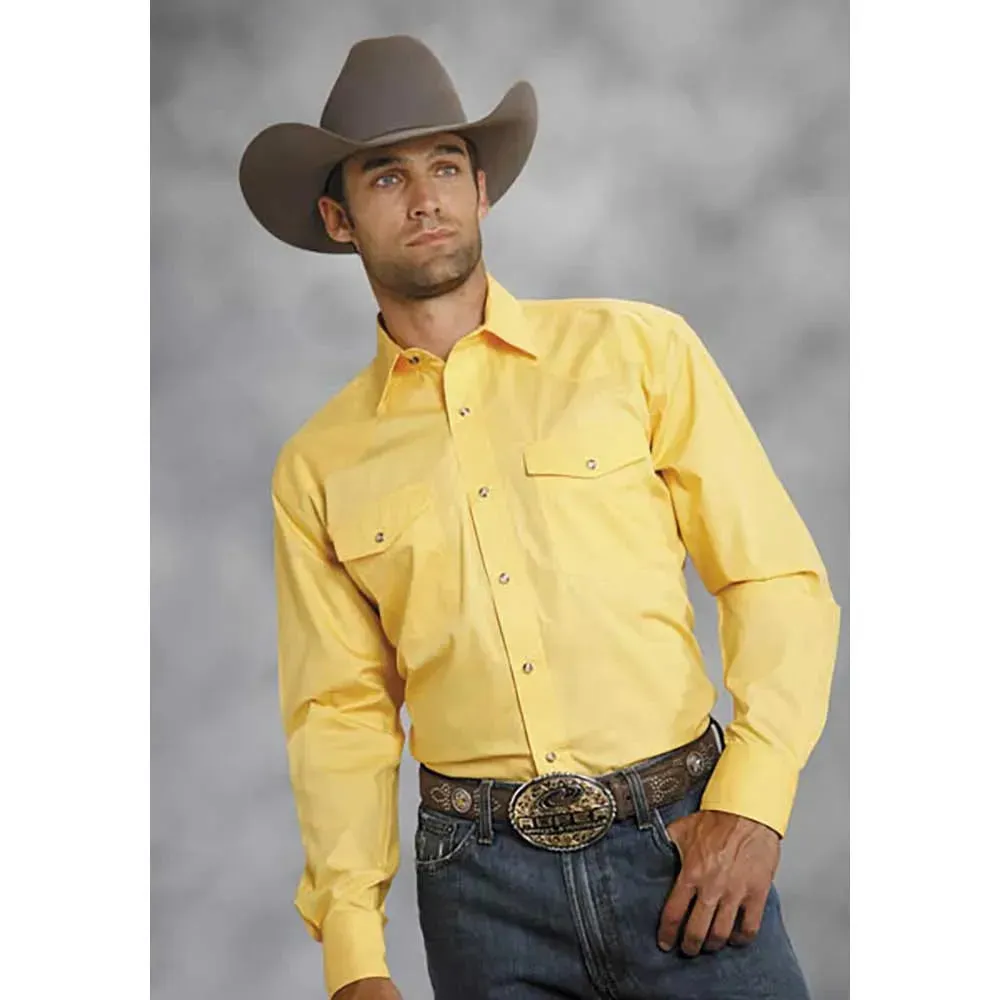 Roper Solid Poplin Snap - Mens Western Shirt