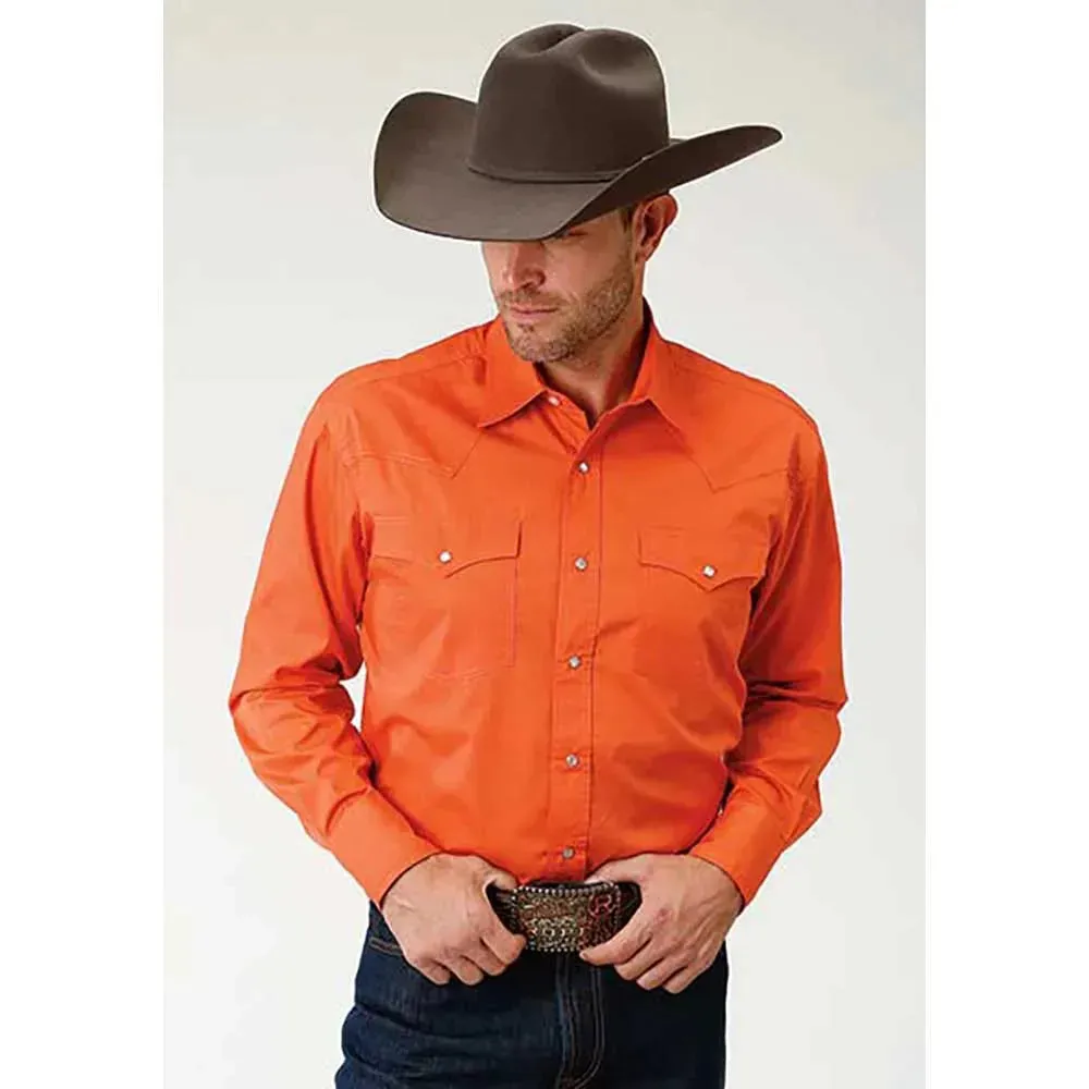 Roper Solid Poplin Snap - Mens Western Shirt