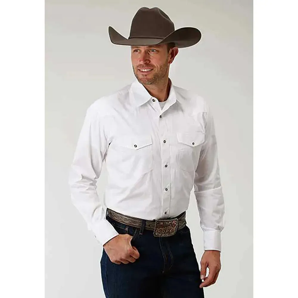 Roper Solid Poplin Snap - Mens Western Shirt