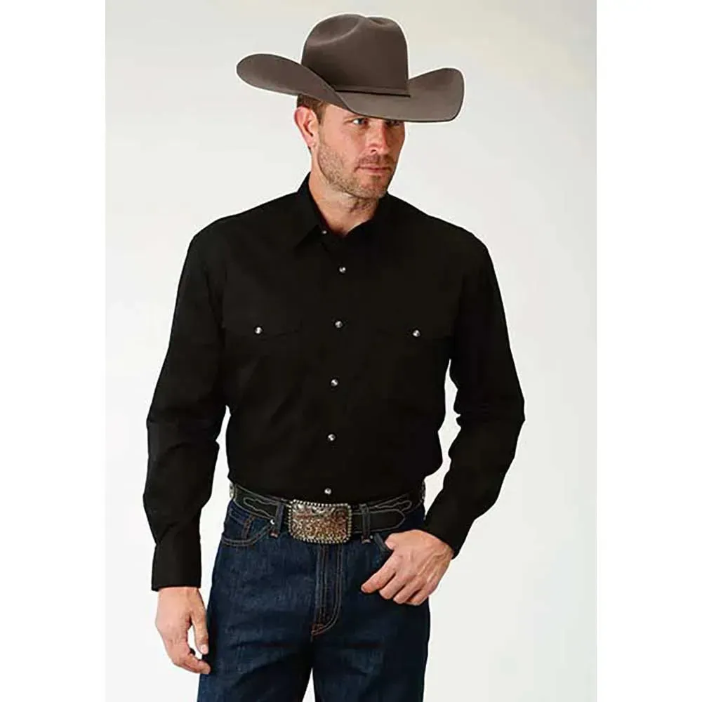 Roper Solid Poplin Snap - Mens Western Shirt