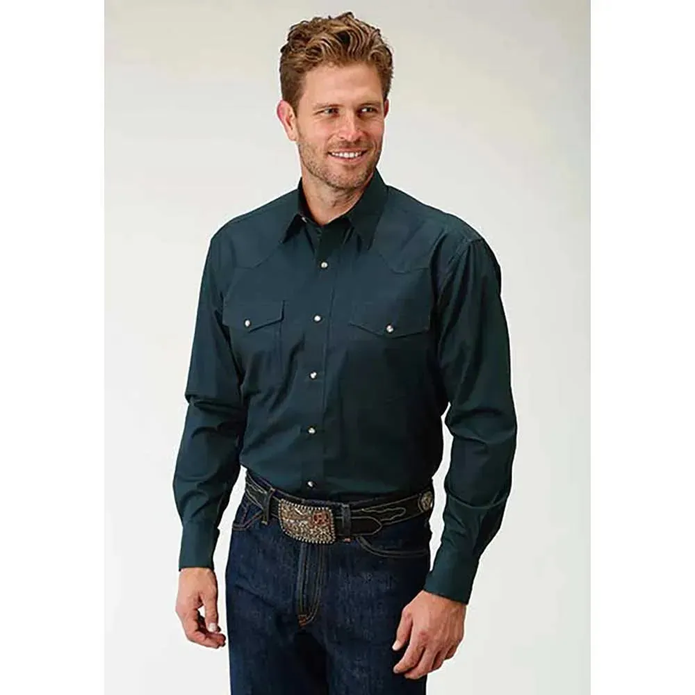 Roper Solid Poplin Snap - Mens Western Shirt