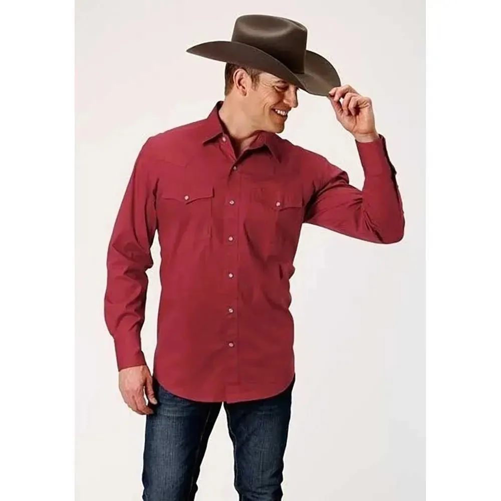 Roper Solid Poplin Snap - Mens Western Shirt