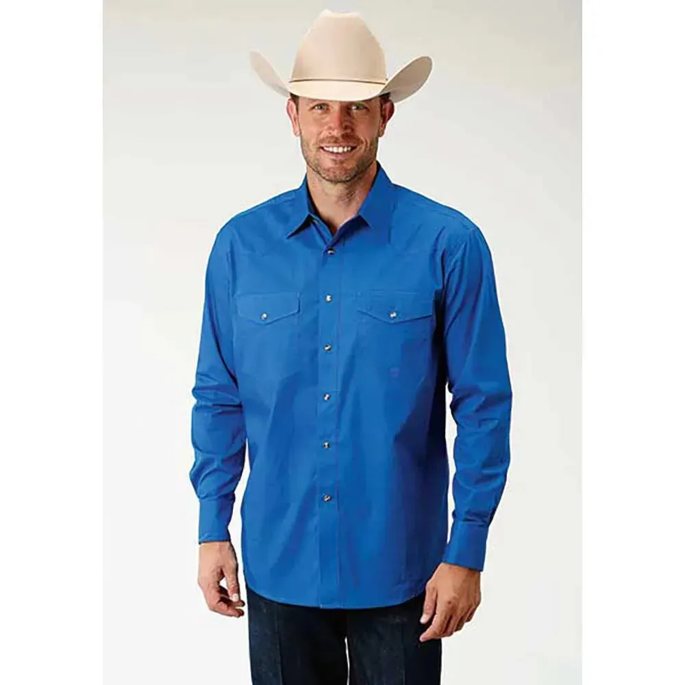 Roper Solid Poplin Snap - Mens Western Shirt