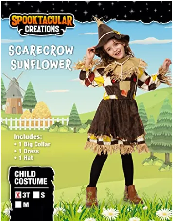 Scarecrow Sunflower Girl Costume Cosplay