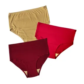 Senior Women Hygiene Underwear | High Waist | Brief Fit | Prevents UTIs | Pack Of 3