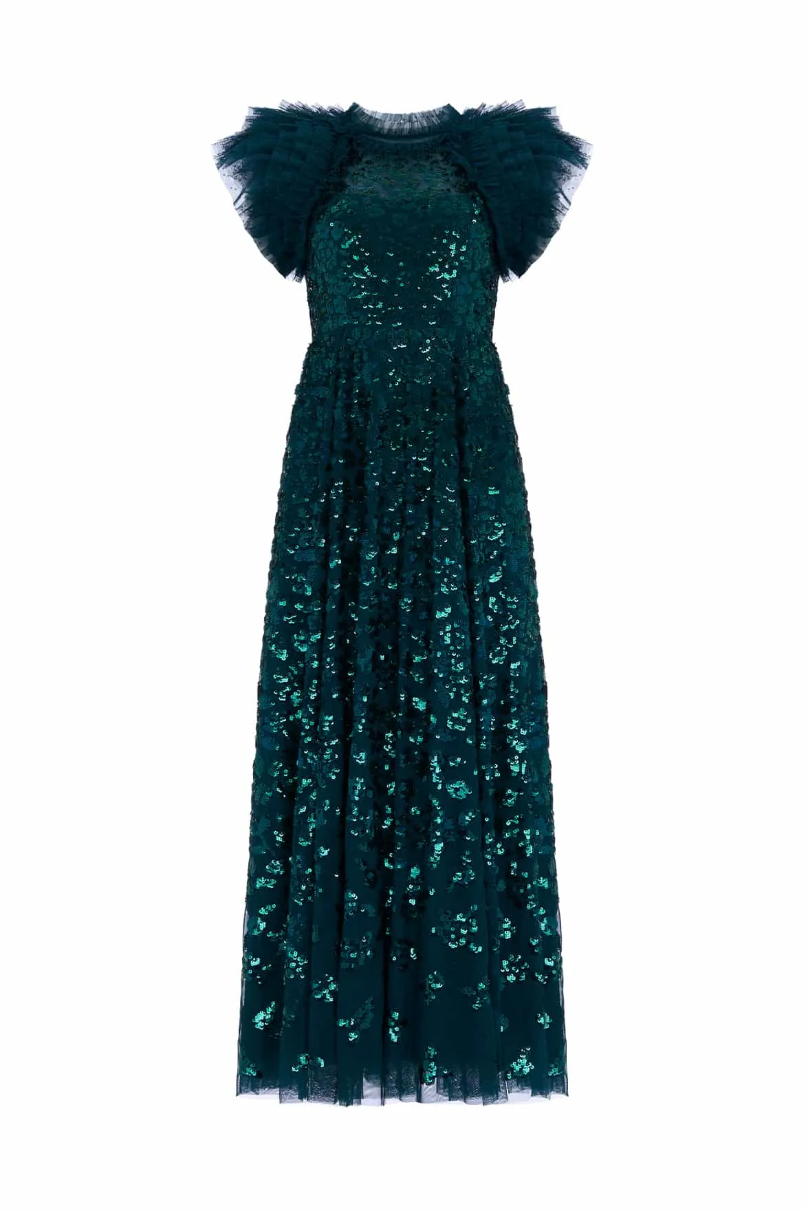 Sequin Rose Ankle Gown