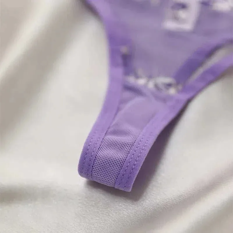 Sexy Underwear - Purple Hot Semi-Sheer Temptation Erotic Underwear set, justprimes