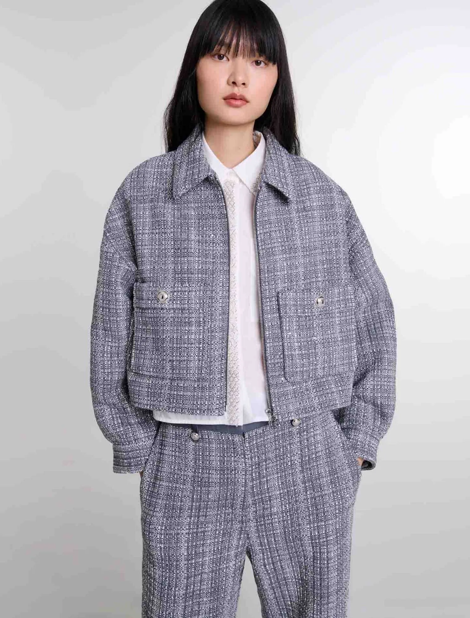 Short tweed jacket