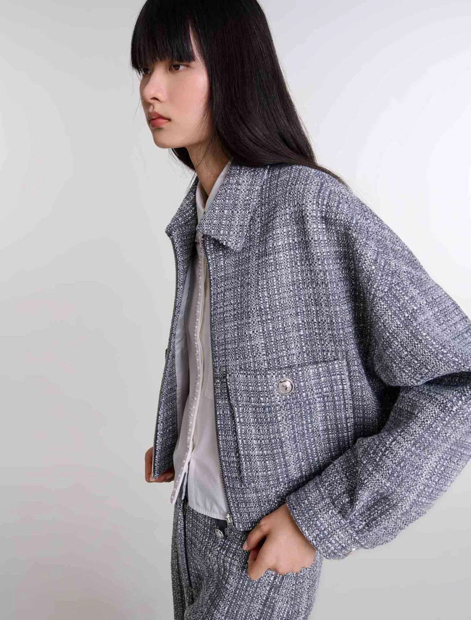 Short tweed jacket