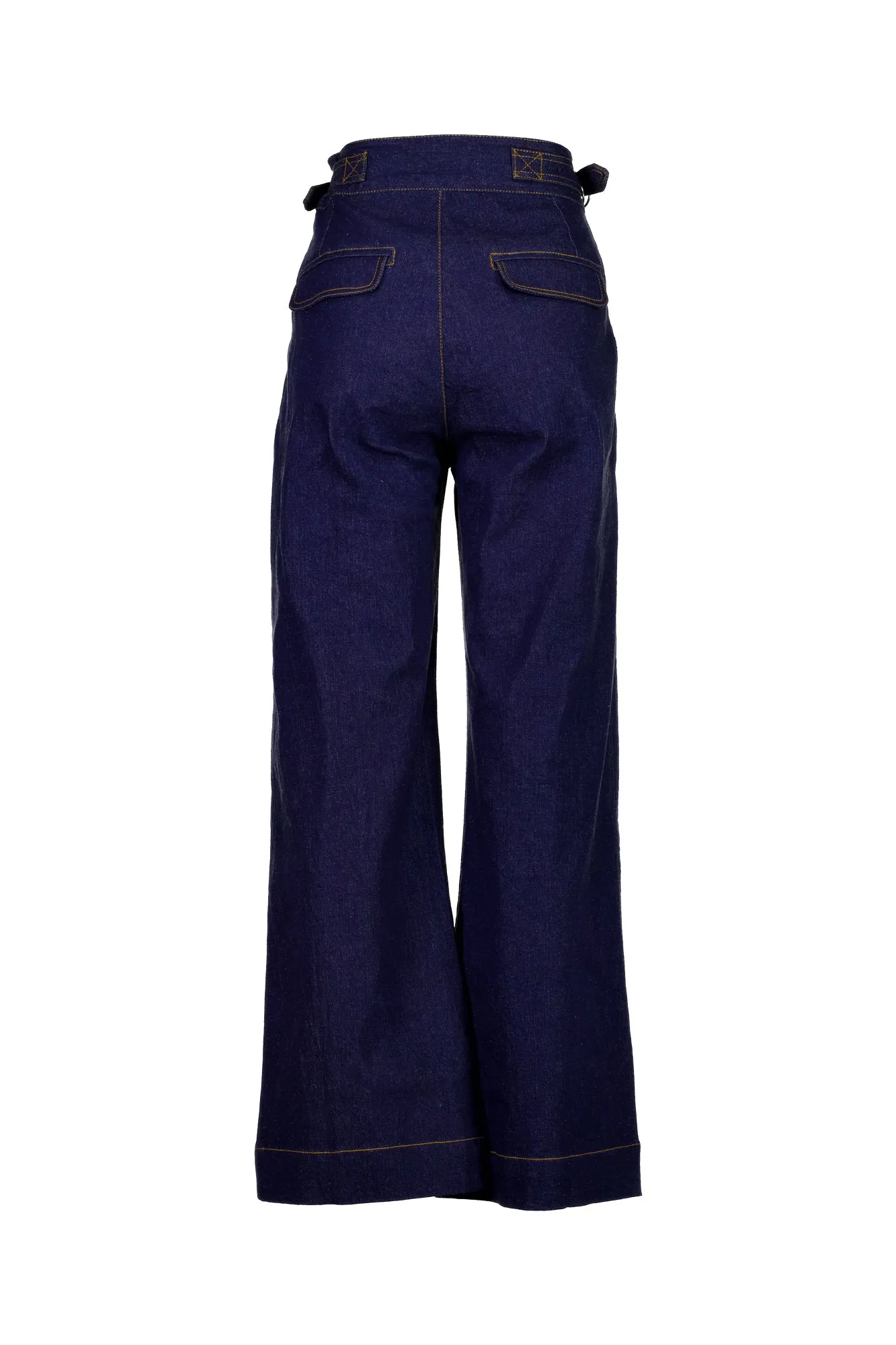 Side Tab Pant in Blue Denim