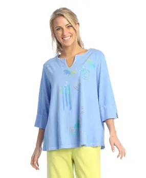 Sky High Pigment Dyed Cotton Jersey Top