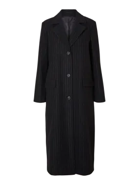 SLFALMA LONG WOOL COAT | PINSTRIPE