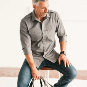 Smith Utility Shirt – Iron Gray Cotton Twill