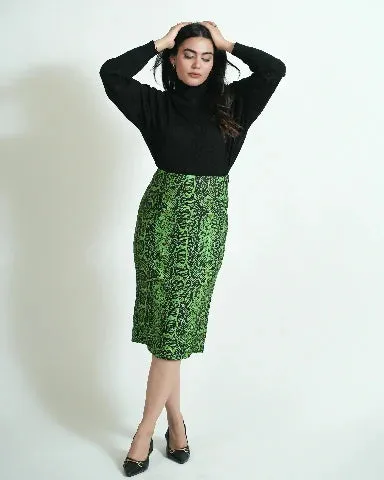 Snake Print Skirt