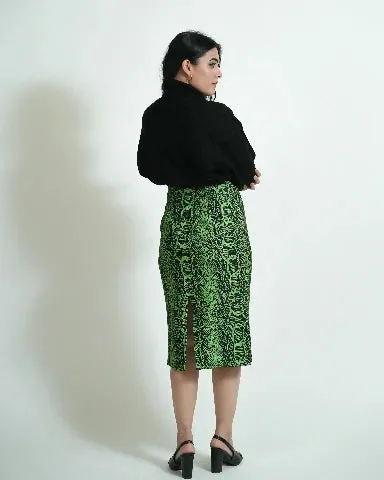 Snake Print Skirt