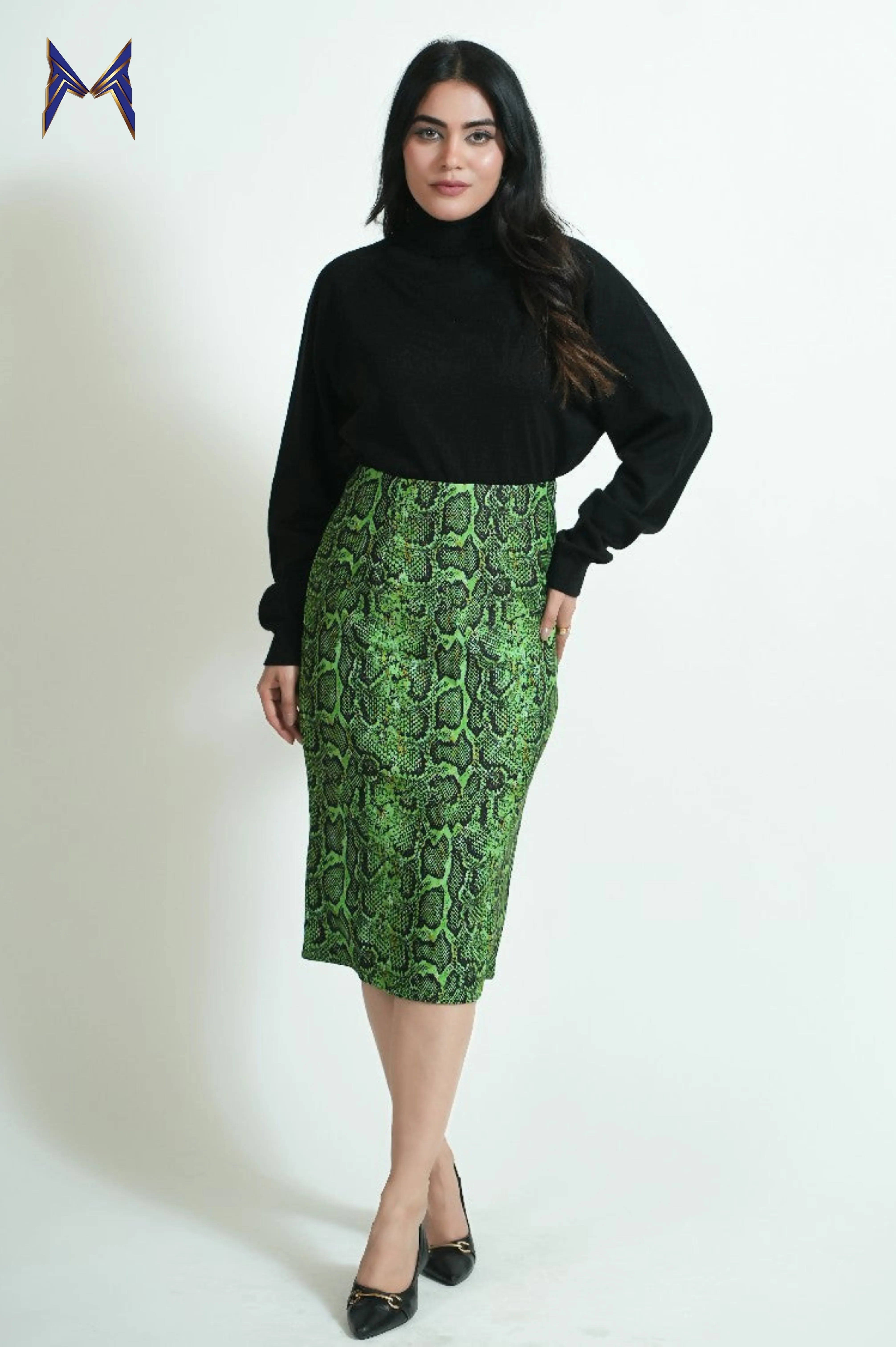 Snake Print Skirt