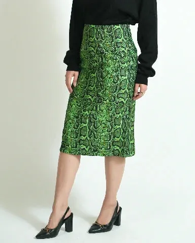 Snake Print Skirt