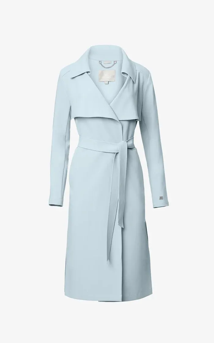 SOIA&KYO DIMITRA - Relaxed-Fit Belted Trench With Shirt Collar