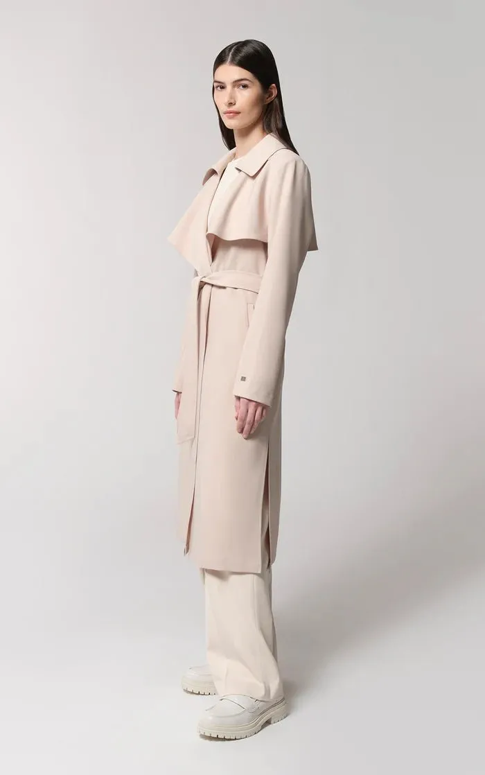 SOIA&KYO DIMITRA - Relaxed-Fit Belted Trench With Shirt Collar