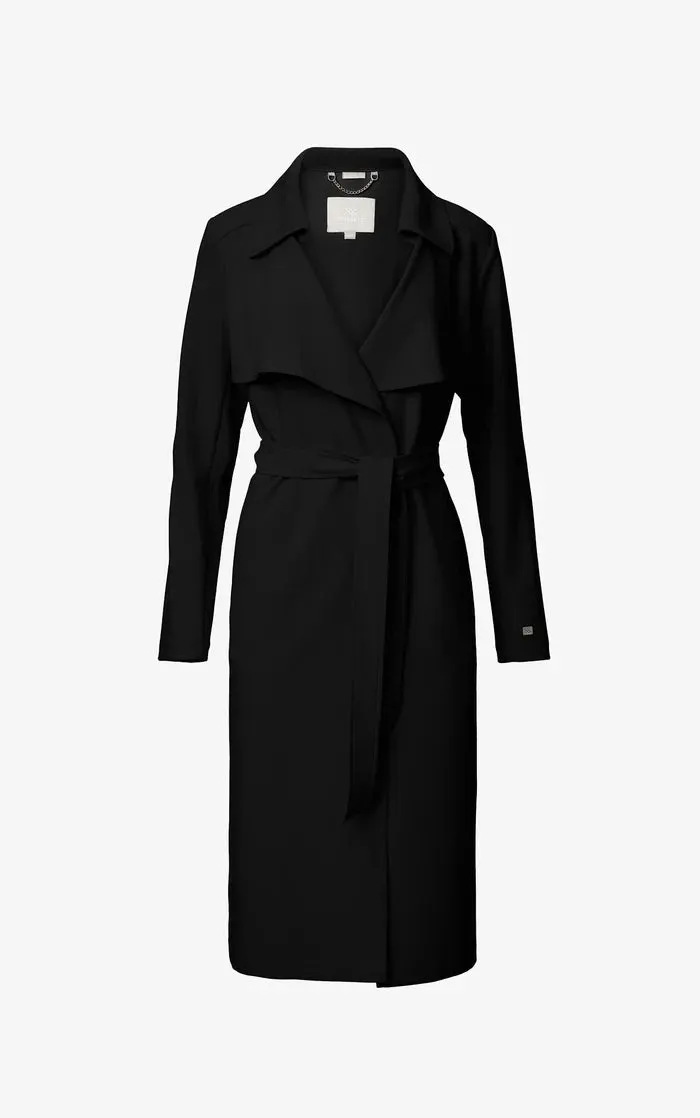 SOIA&KYO DIMITRA - Relaxed-Fit Belted Trench With Shirt Collar