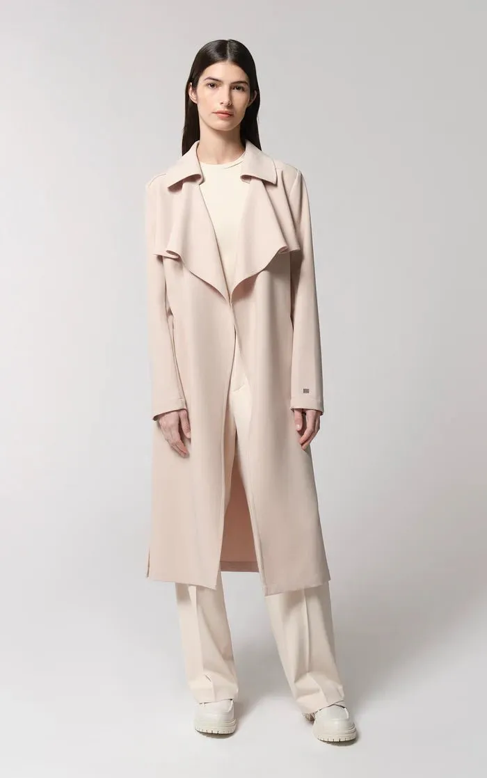 SOIA&KYO DIMITRA - Relaxed-Fit Belted Trench With Shirt Collar