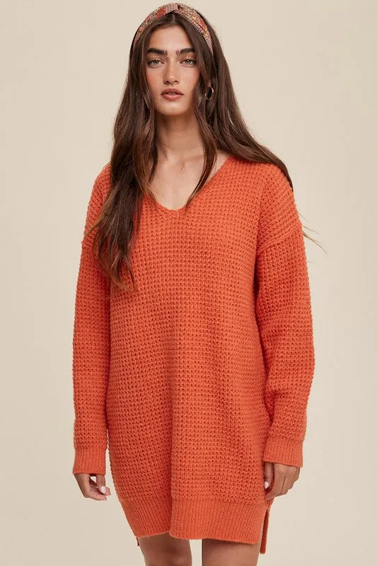 Soma Slouchy V-neck Ribbed Knit Sweater // 2 Colors