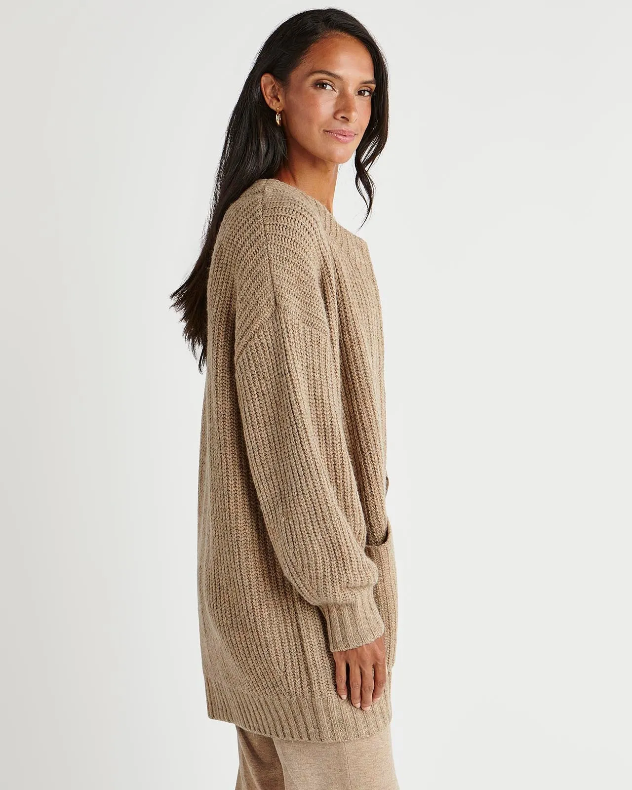 Splendid x Cella Jane Cashblend Open-Front Cardigan