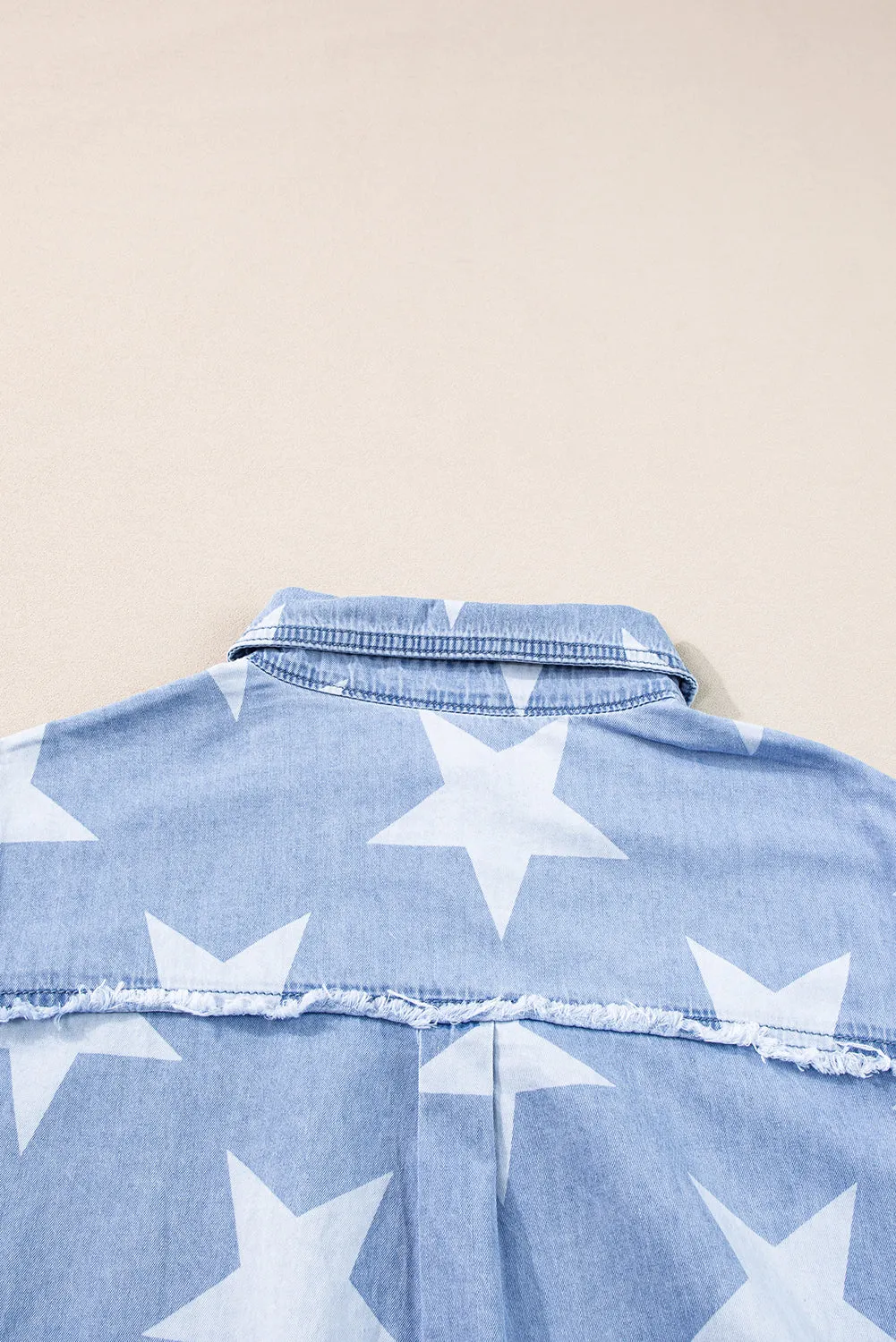 Star & Sassy Frayed Collared Denim Dress