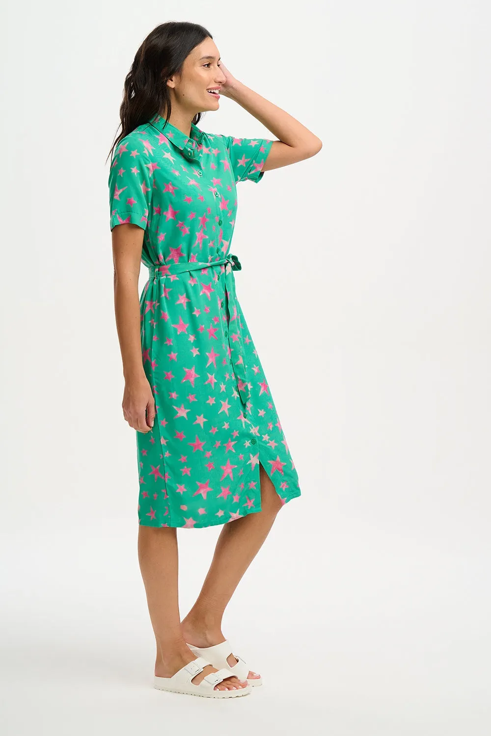 Sugarhill Brighton Janice Batik Midi Shirt Dress