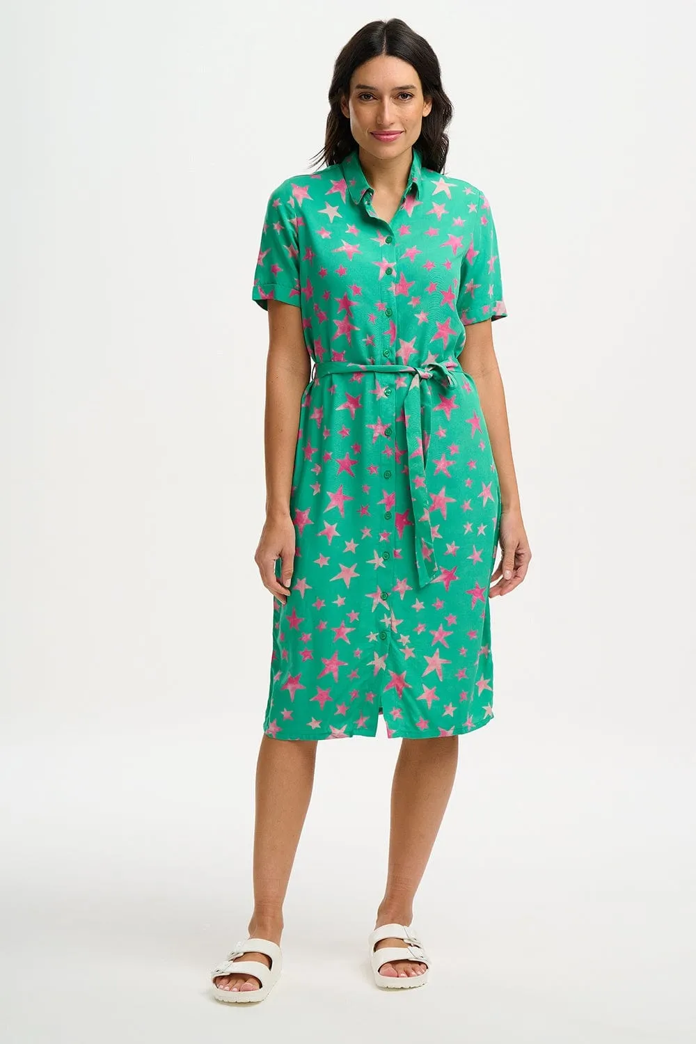 Sugarhill Brighton Janice Batik Midi Shirt Dress