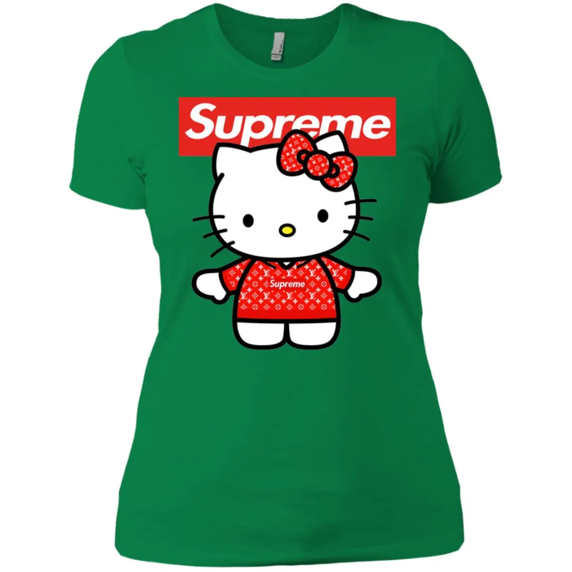 Supreme Hello Kitty Loves T-shirt Women Cotton T-Shirt