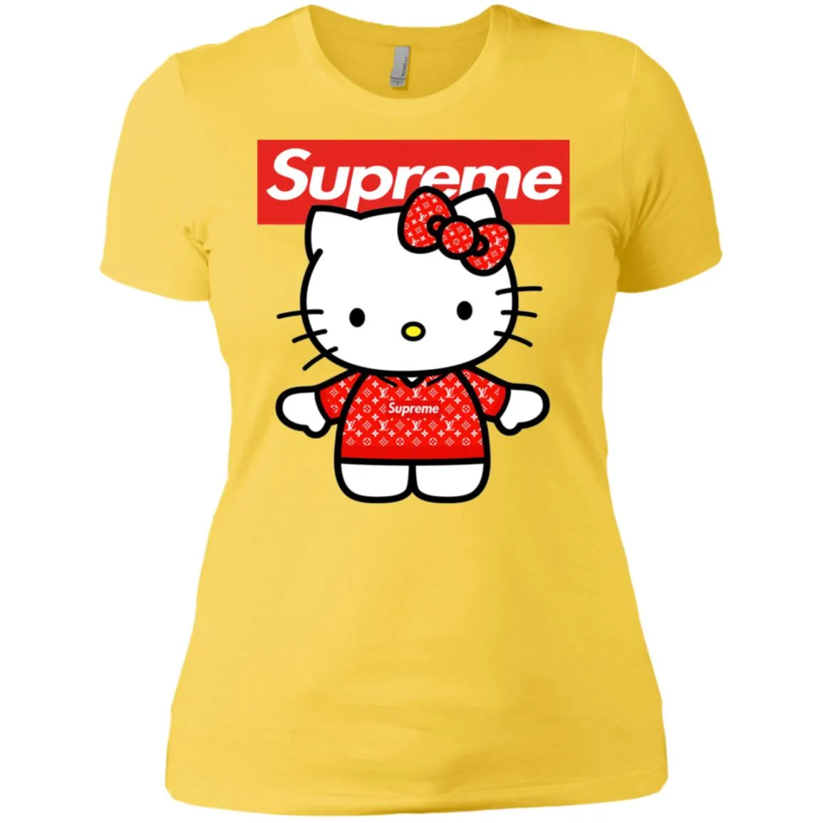 Supreme Hello Kitty Loves T-shirt Women Cotton T-Shirt