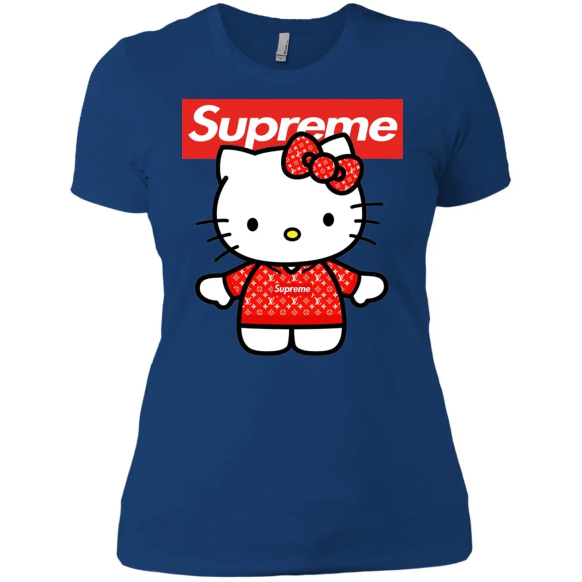 Supreme Hello Kitty Loves T-shirt Women Cotton T-Shirt