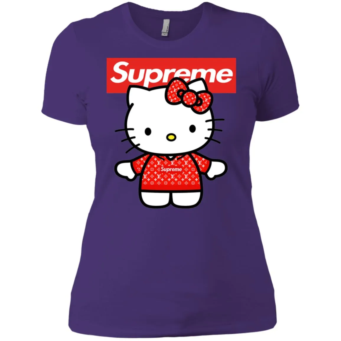 Supreme Hello Kitty Loves T-shirt Women Cotton T-Shirt