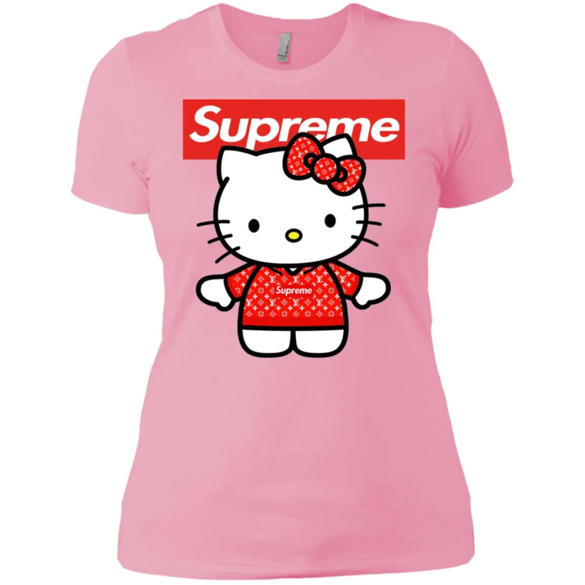 Supreme Hello Kitty Loves T-shirt Women Cotton T-Shirt