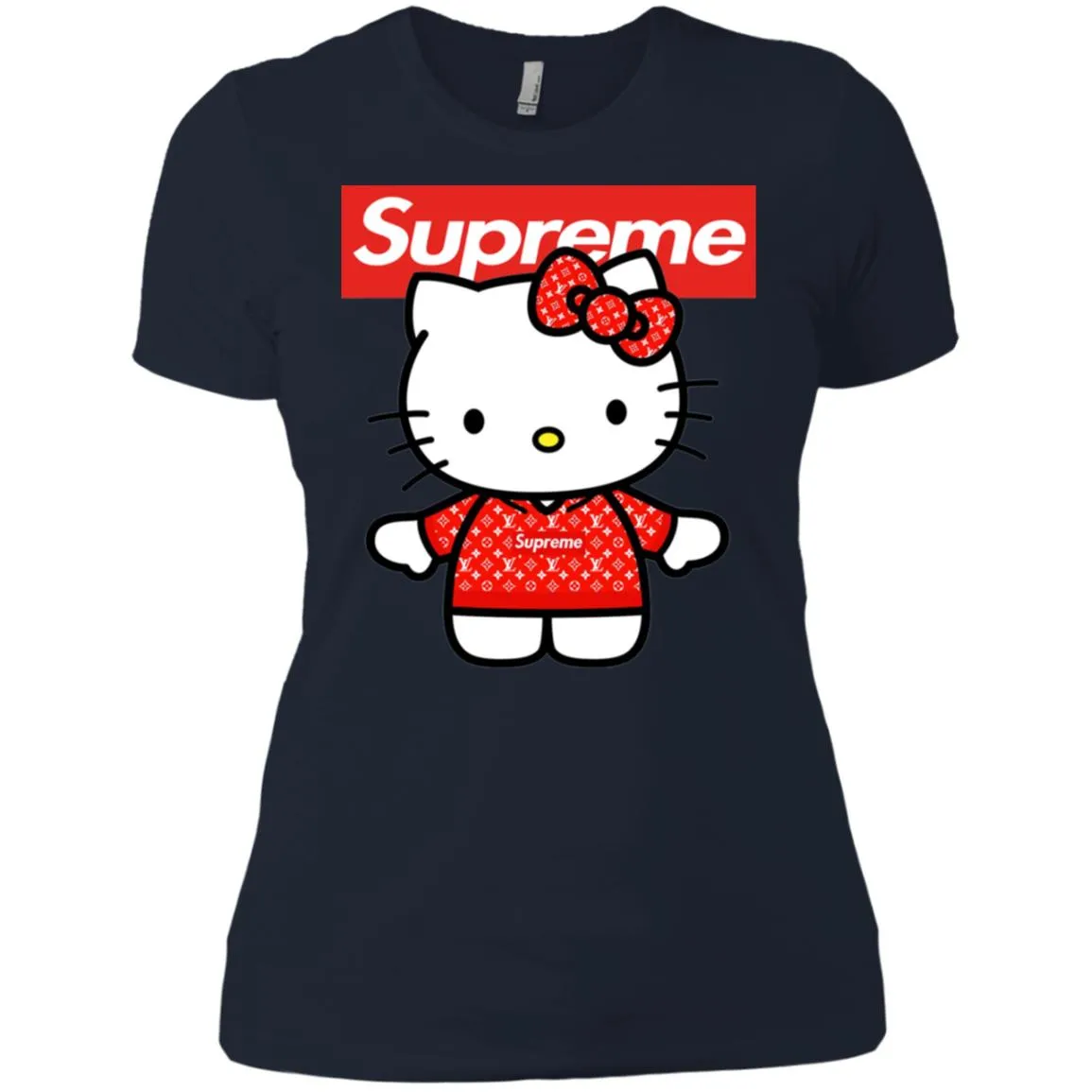 Supreme Hello Kitty Loves T-shirt Women Cotton T-Shirt