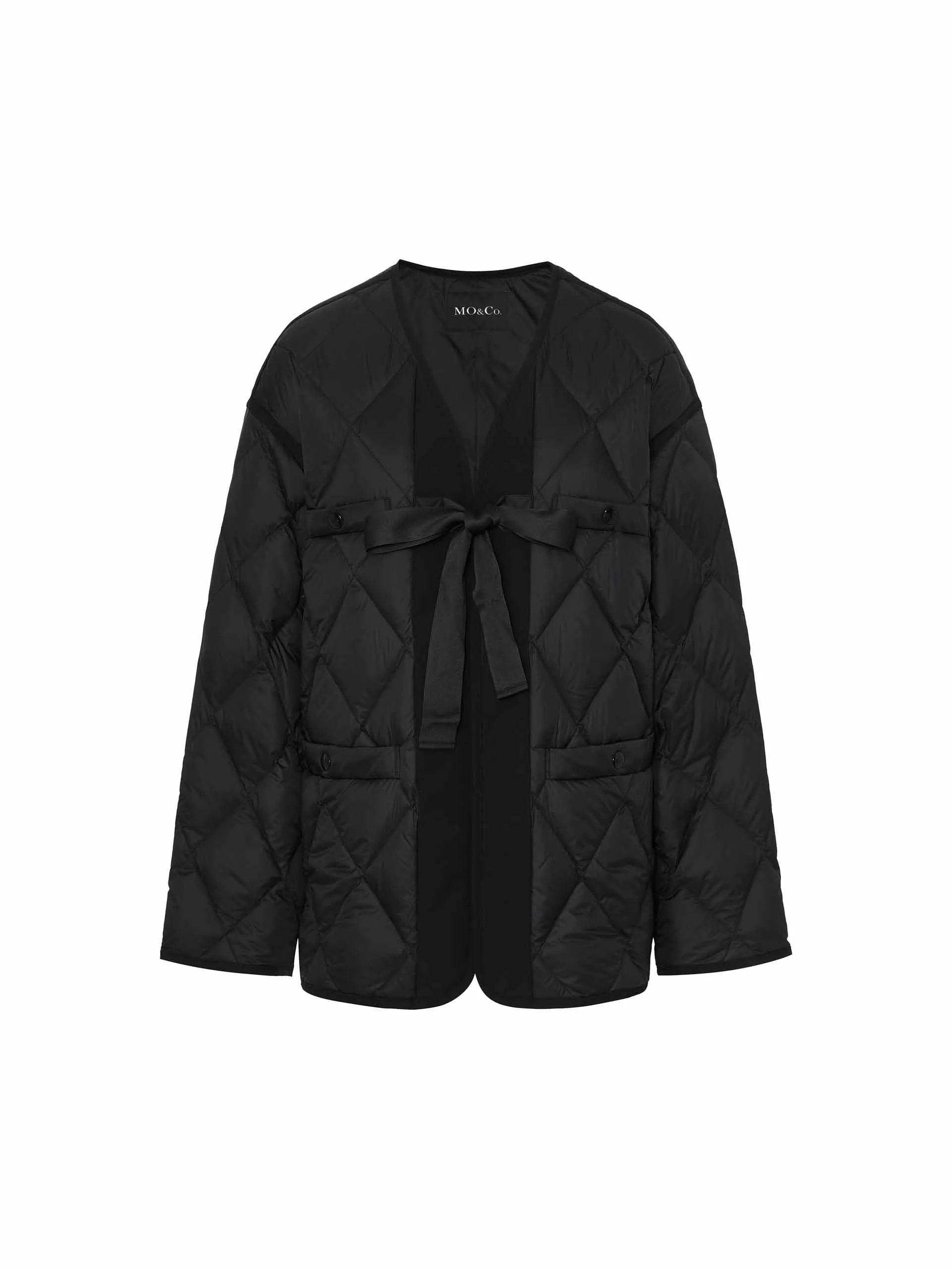 Tie Detail Down Jacket