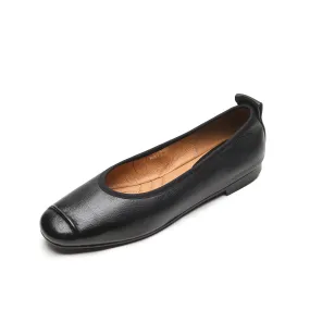 TinaCus Genuine Leather Handmade Women's Slip On Flat Shoes