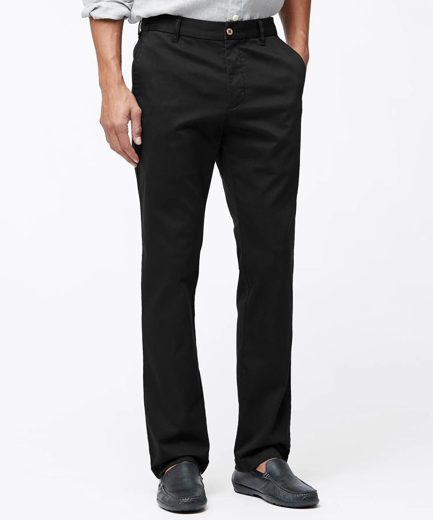 Tommy Bahama Stretch Flat-Front Sateen Chino Pants