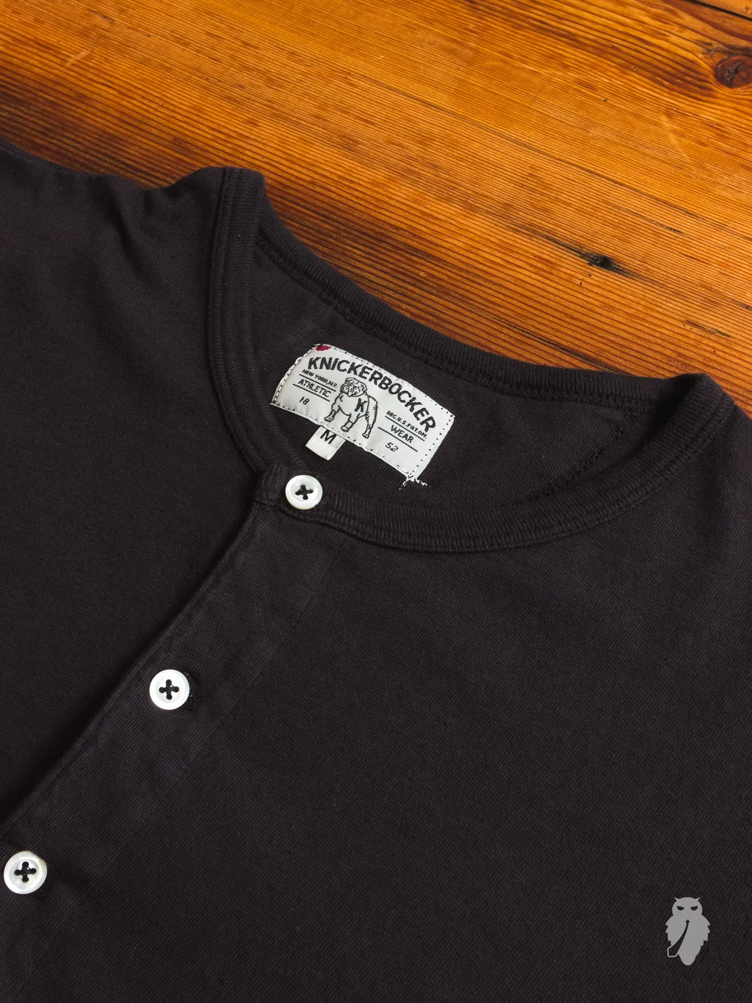 Tube Knit Henley in Black