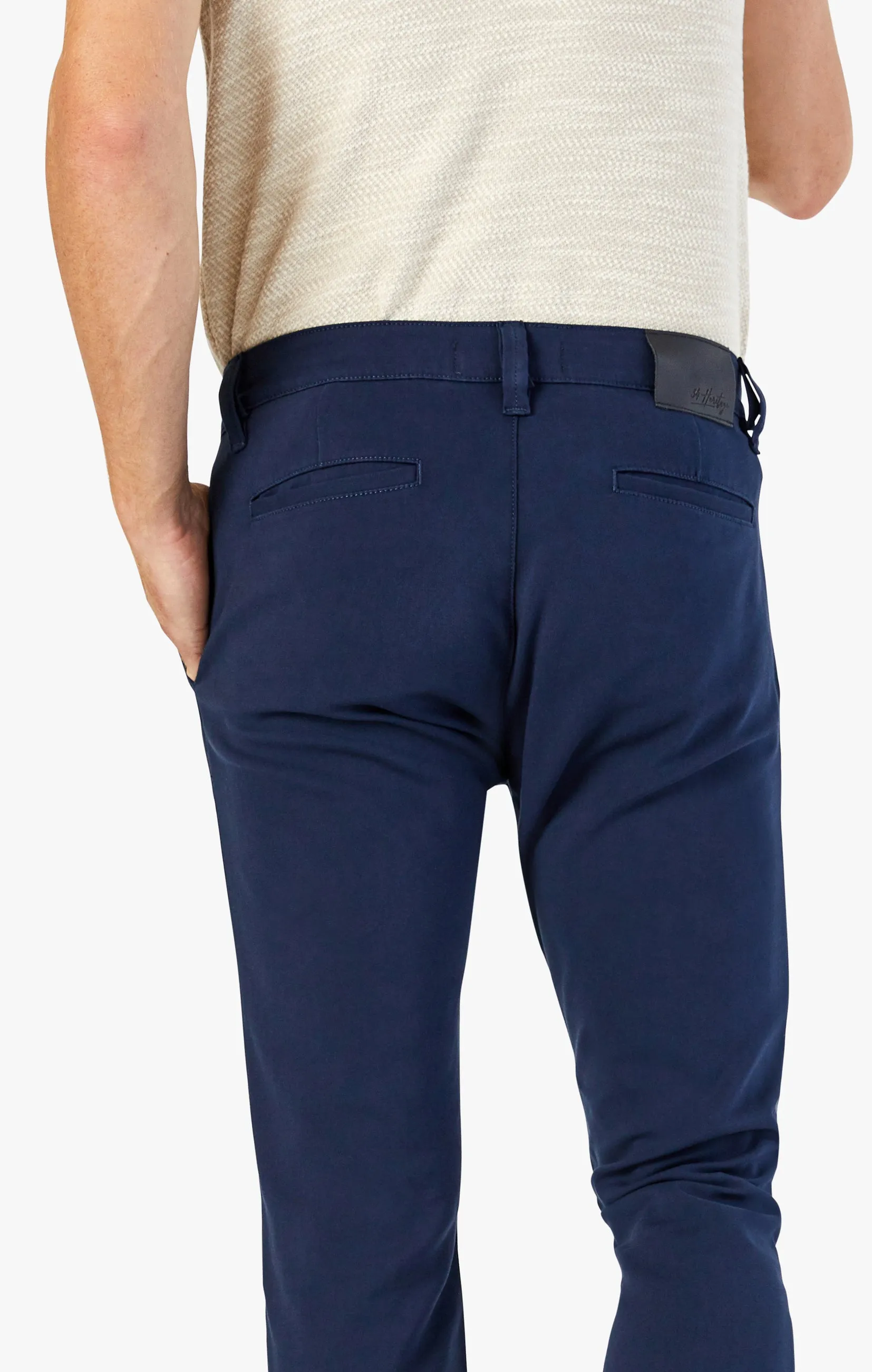 Verona Slim Leg Chino Pants In Navy High Flyer