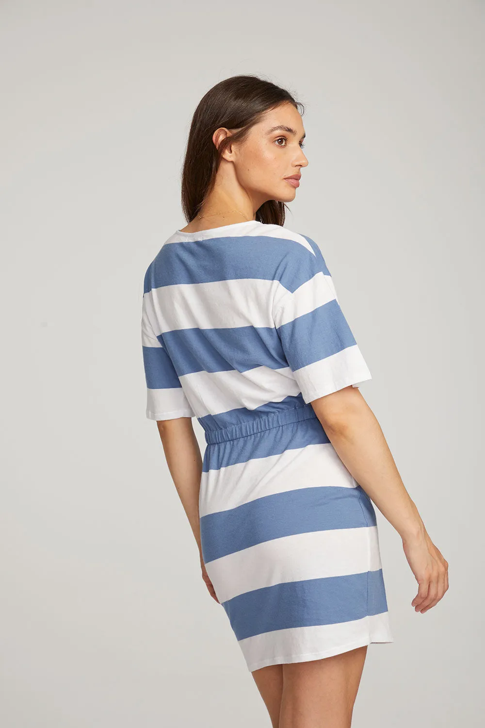 Villa Vintage Blue Stripe Mini Dress