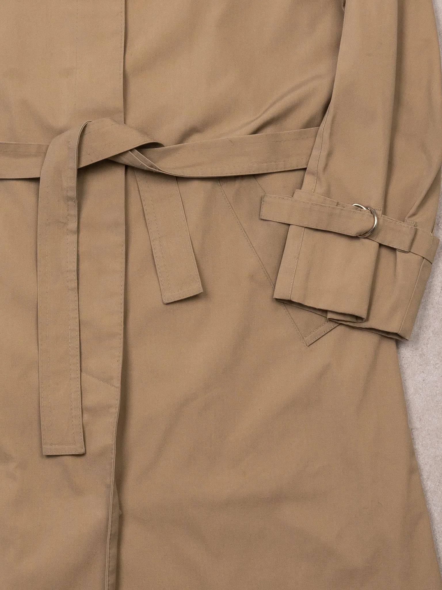 Vintage Beige London Fog Light Insulated Trench Coat (S)