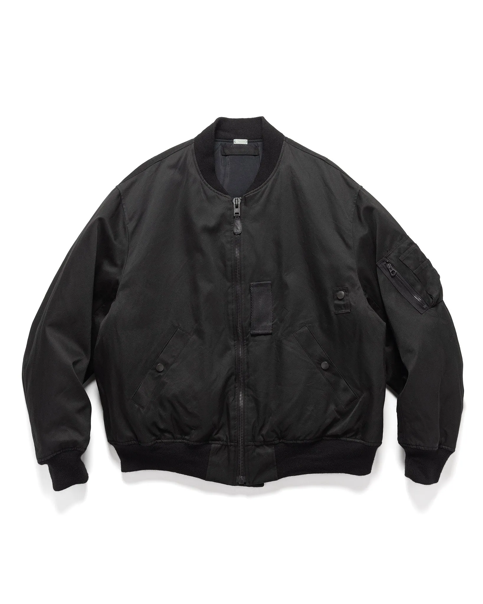 Vintage Silk Flight Jacket Black