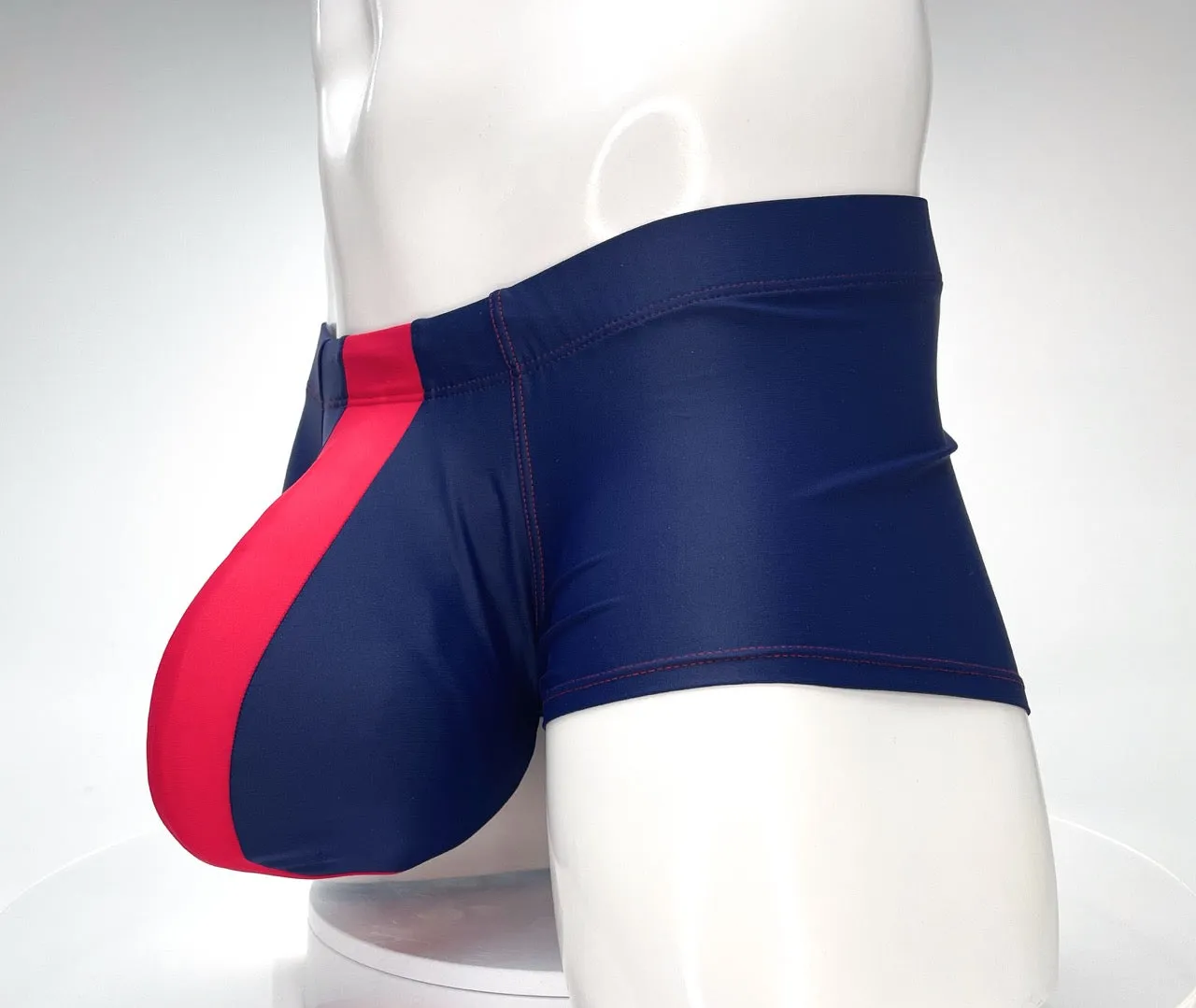 WildmanT Monster Cock Swim Square Cut Navy/Red