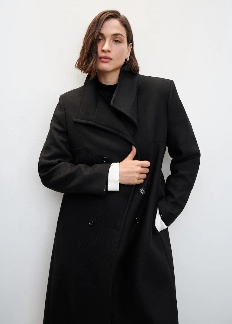 Woollen coat with belt