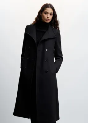 Woollen coat with belt