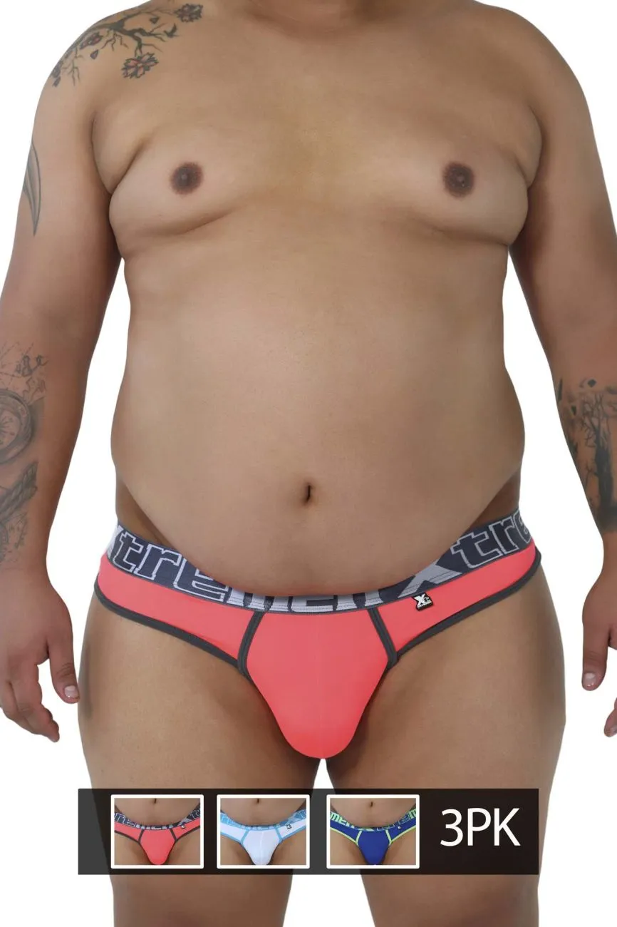 Xtremen 91031X-3 3PK Thongs Color Fuchsia-White-Blue